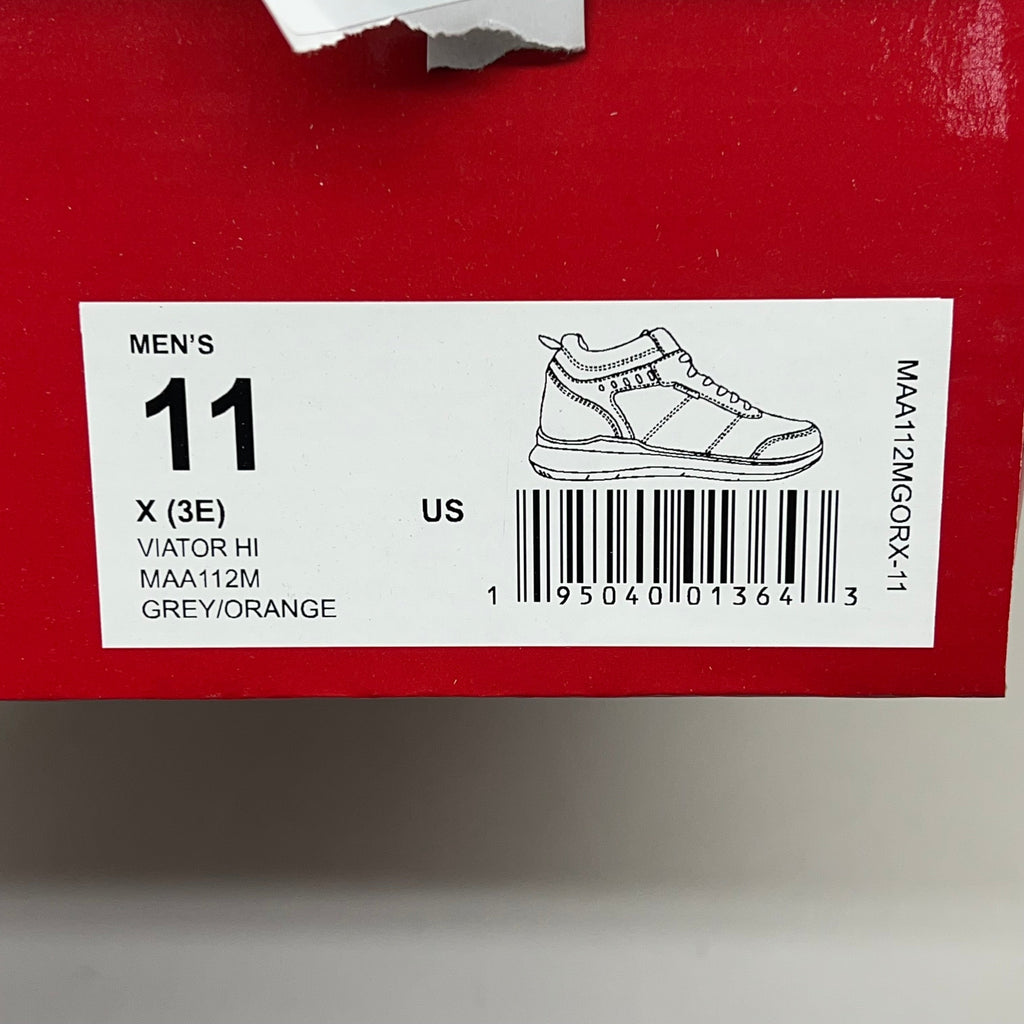 PROPET Viator HI Shoe Diabetic Friendly Mens Sz 11 X(3E) Grey/Orange MAA112M