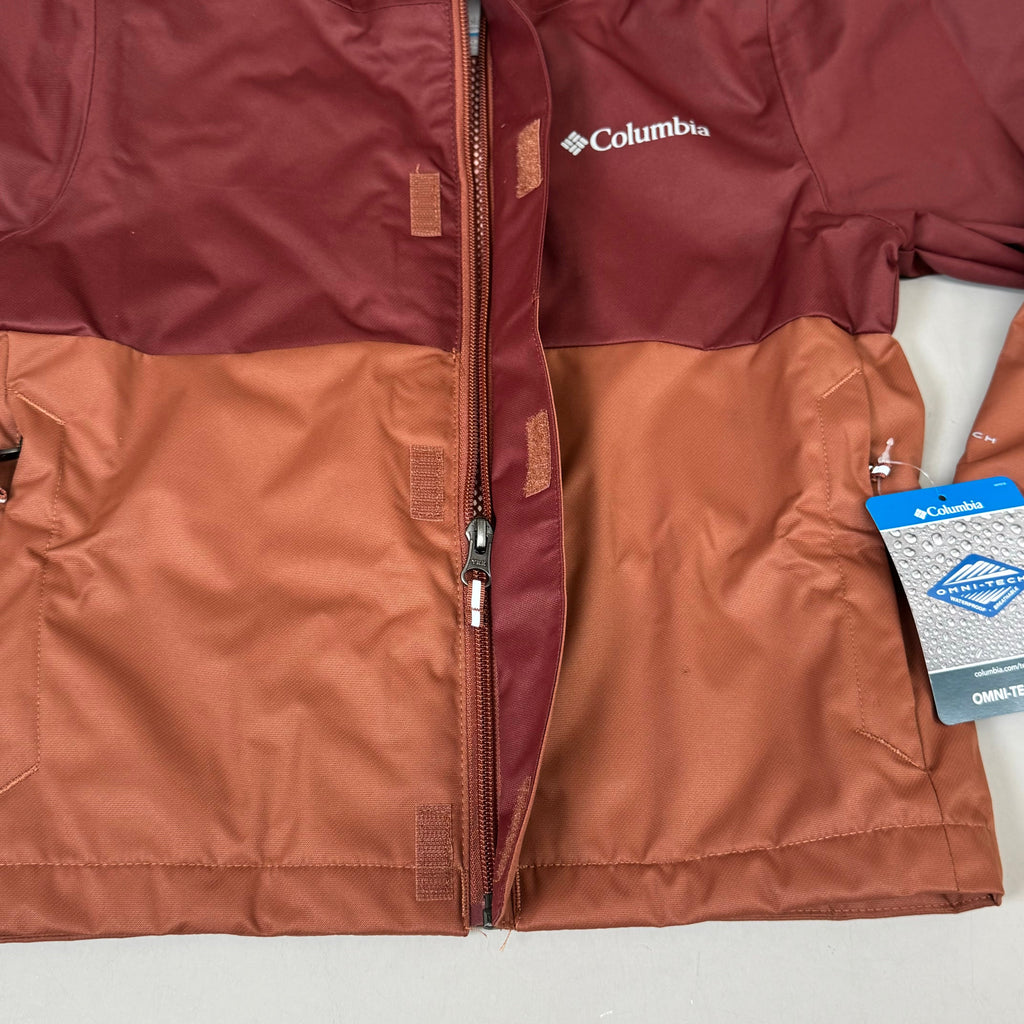 COLUMBIA Hikebound Jacket Waterproof Breathable Omni-Tech Youth XXS Spice Auburn