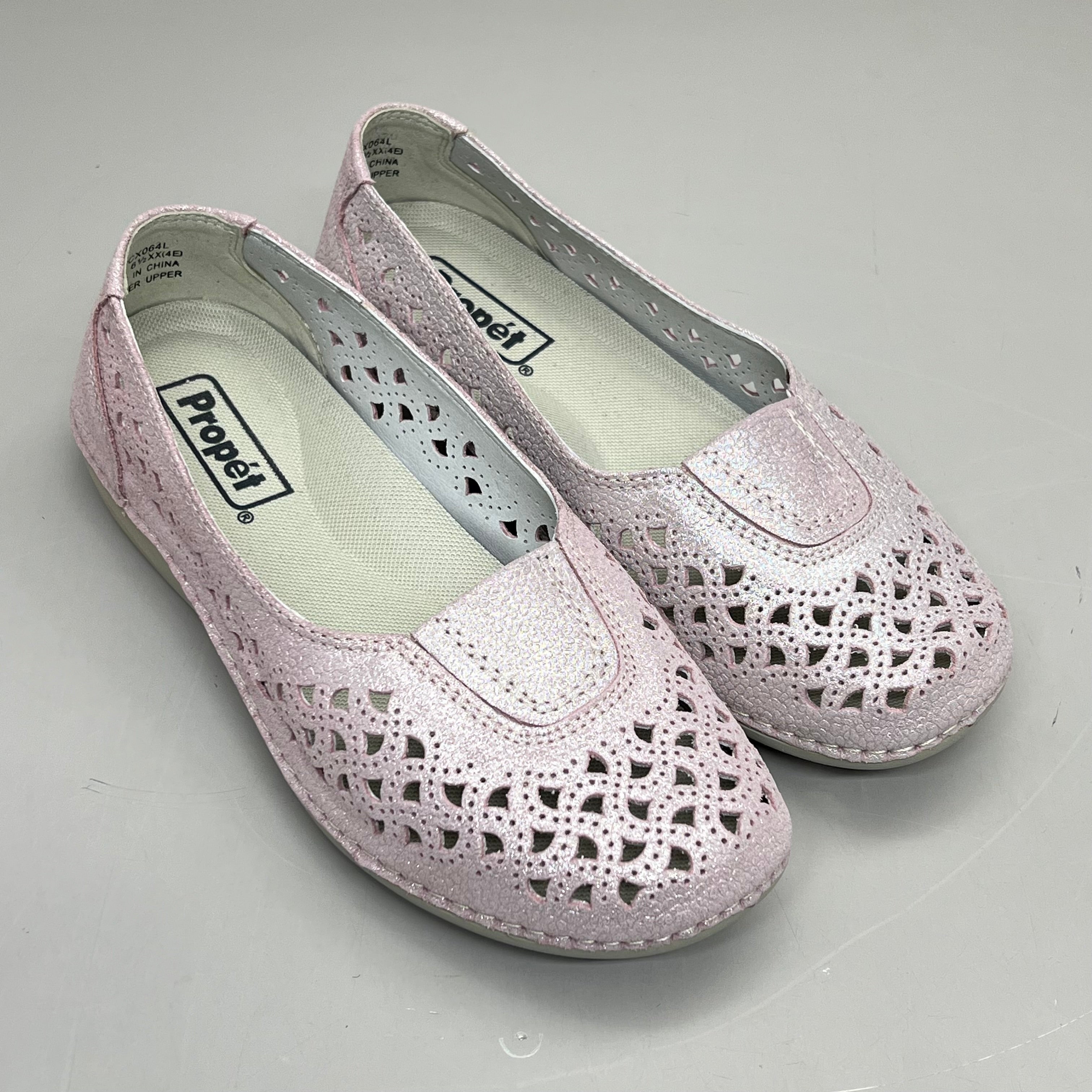 PROPET Cabrini Full Grain Leather Arch Support Women Sz 7 X(2E) Blush WCX064L