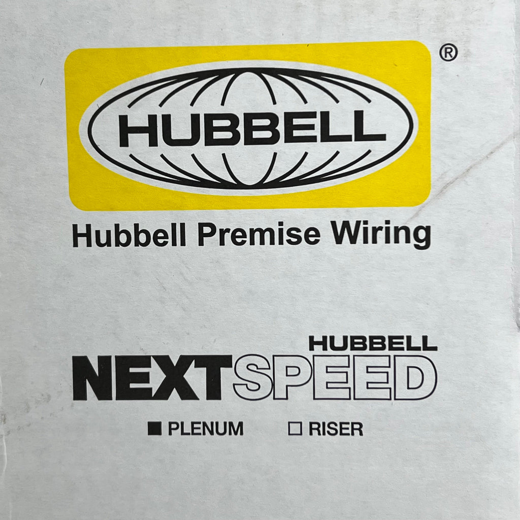 HUBBELL UTP Cable 23 AWG 4 Pair CMP Plenum 1000 ft, White HC6RPEW