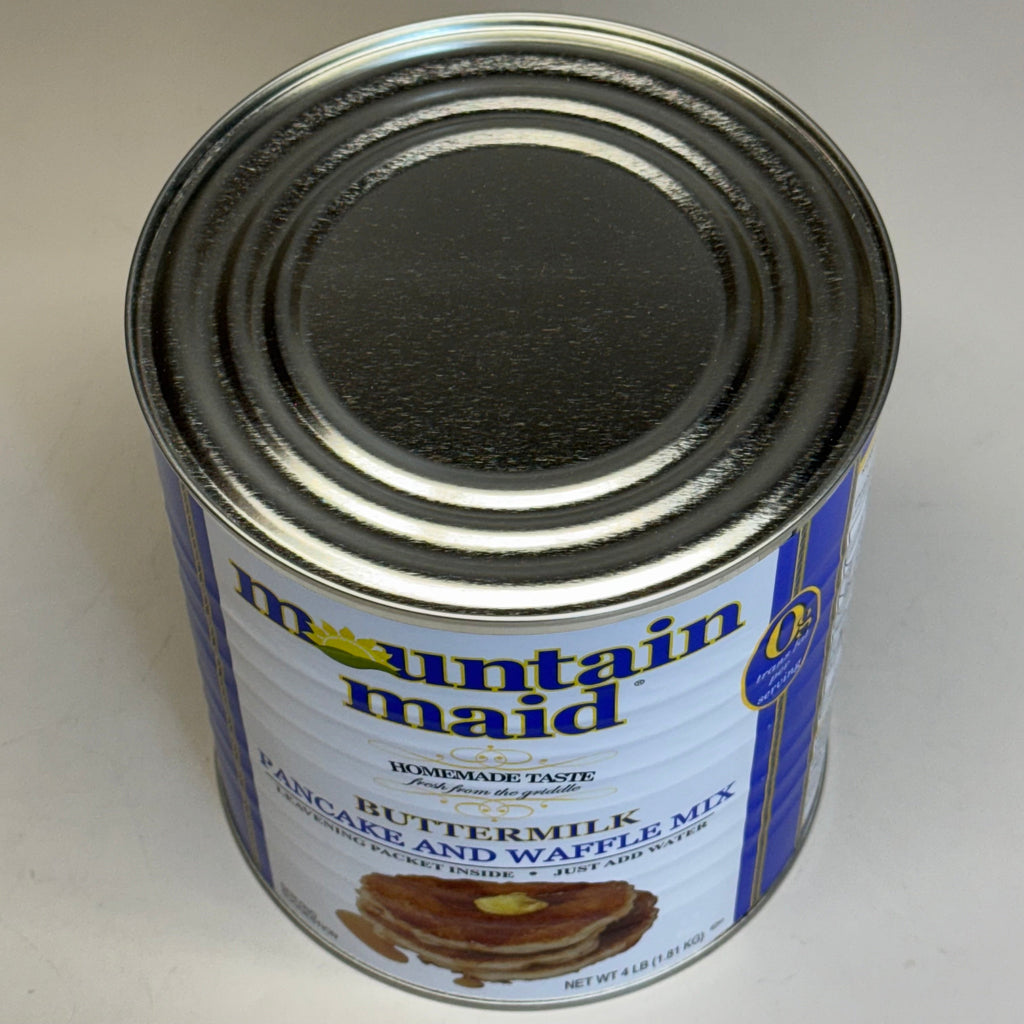 MOUNTAIN MAID (6 Pack) Buttermilk Pancake & Waffle Mix 4Lb in Can BB 07/24/27