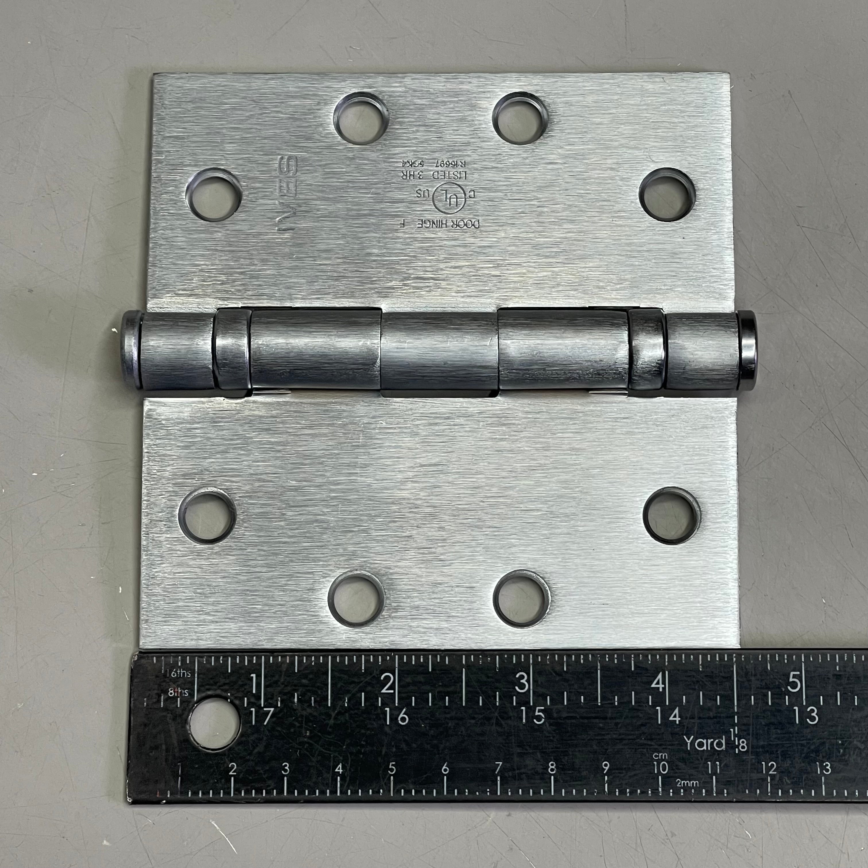 IVES (3 PACK) Full Mortise 5-Knuckle Hinge 4.5" x 4.5" Satin Chrome HINGE.323