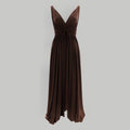 NORMA KAMALI Goddess Dress Unlined Women's Sz XXS/32 Chocolate KK3233PL292028