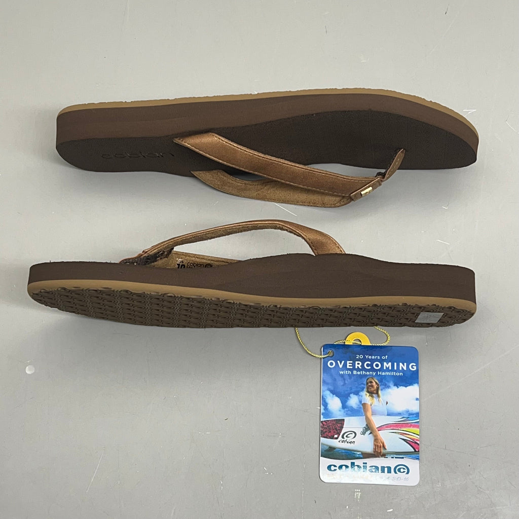 COBIAN Skinny Bounce Comfortable Synthetic Strap Women's Sz 10 Tan SKI25-230-10