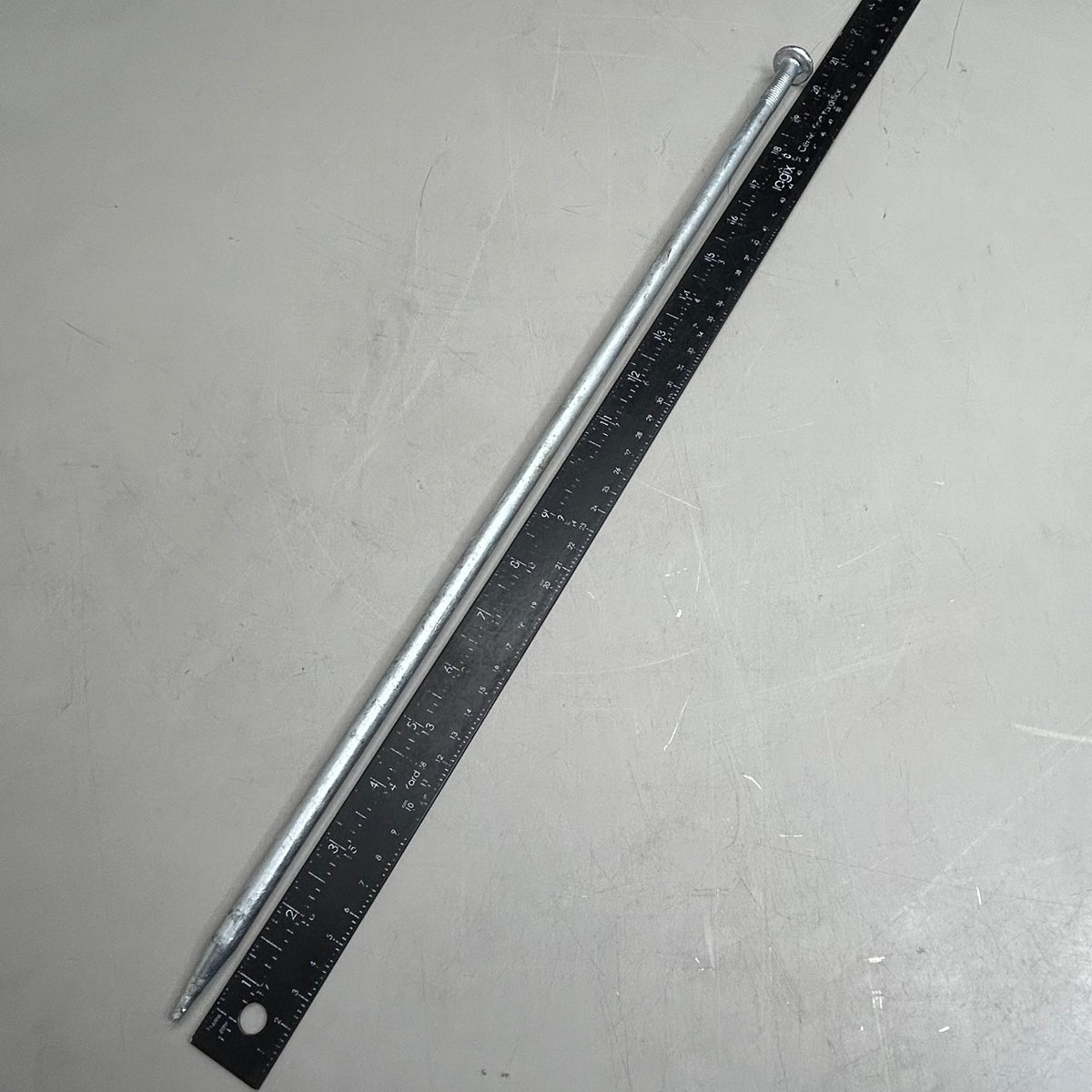 (Pack Of 4) Galvanized Landscape Spike Nails  20" Overall Length Chrome