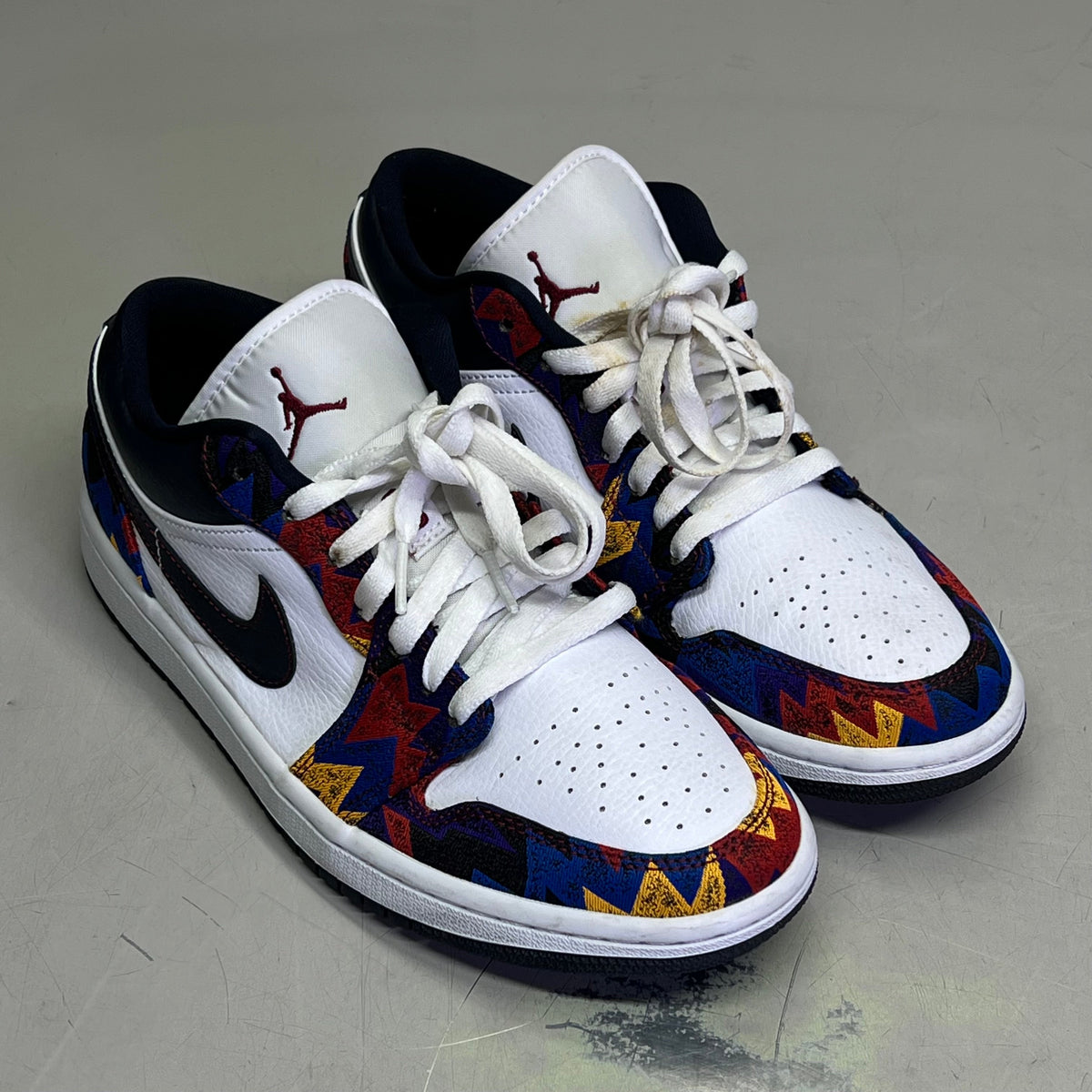 NIKE Air Jordan 1 Low SE 'Nothing But Net' Shoes Unisex Sz 7.5 Multicolor (Pre-Owned)