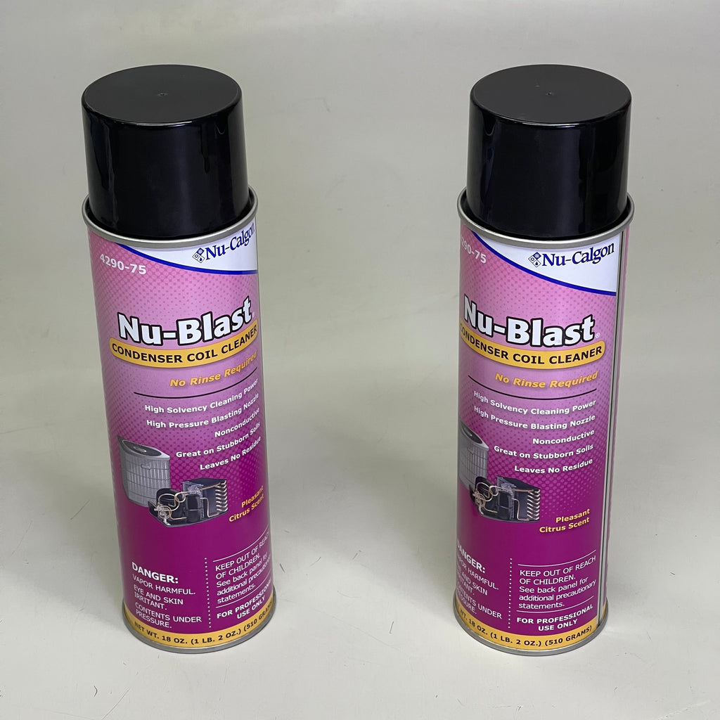 NU-CALGON (2 PACK) Nu-Blast Condenser Coil Cleaner 18 oz 2RZW5