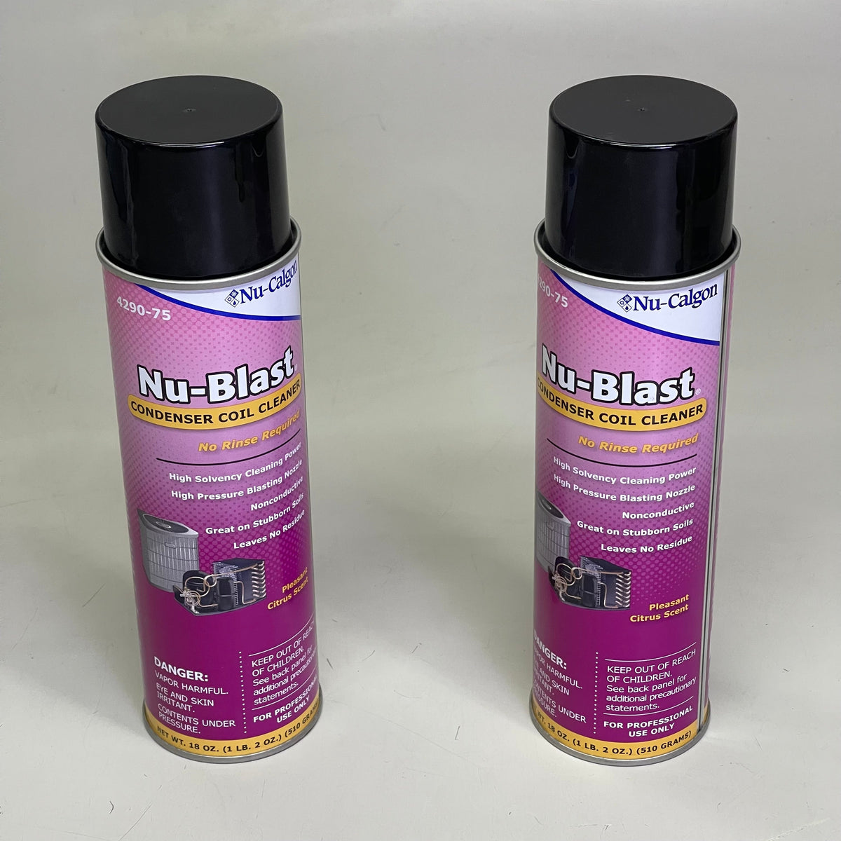 NU-CALGON (2 PACK) Nu-Blast Condenser Coil Cleaner 18 oz 2RZW5