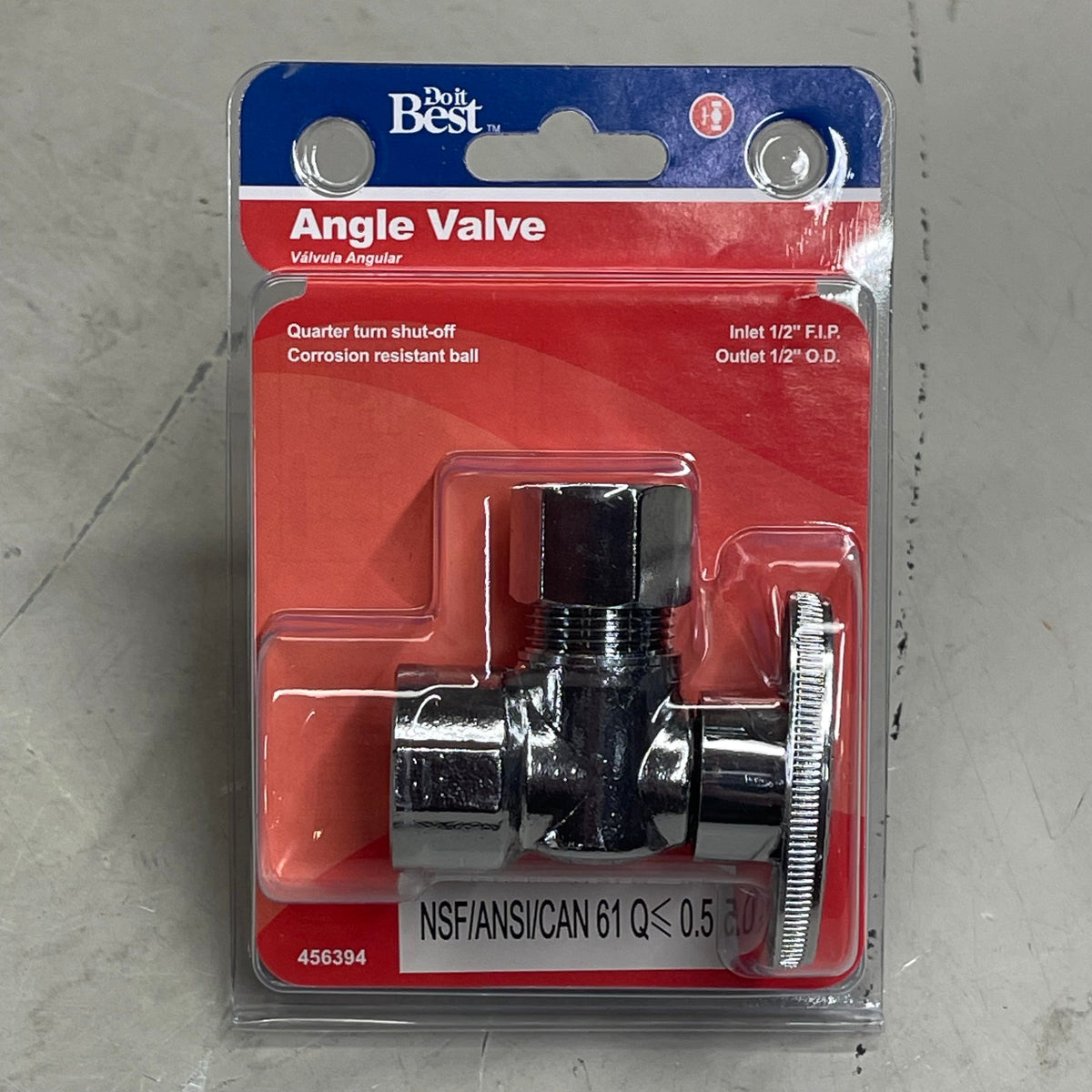 DO IT BEST (6 PACK) Quarter Turn Angle Valve 1/2" FIP x 1/2" OD 456394 DIB51-1PCLF