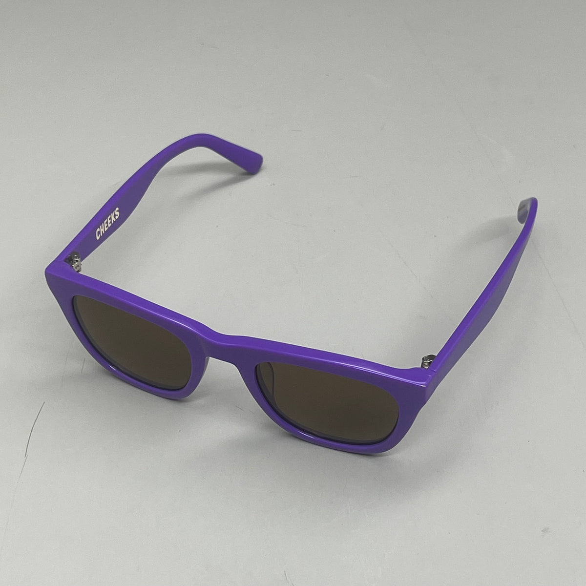 FRIDA MAE CHEEK Clemente Square Polarized Lens Sunglasses Purple SUN-SQUARE-PUR AS-IS