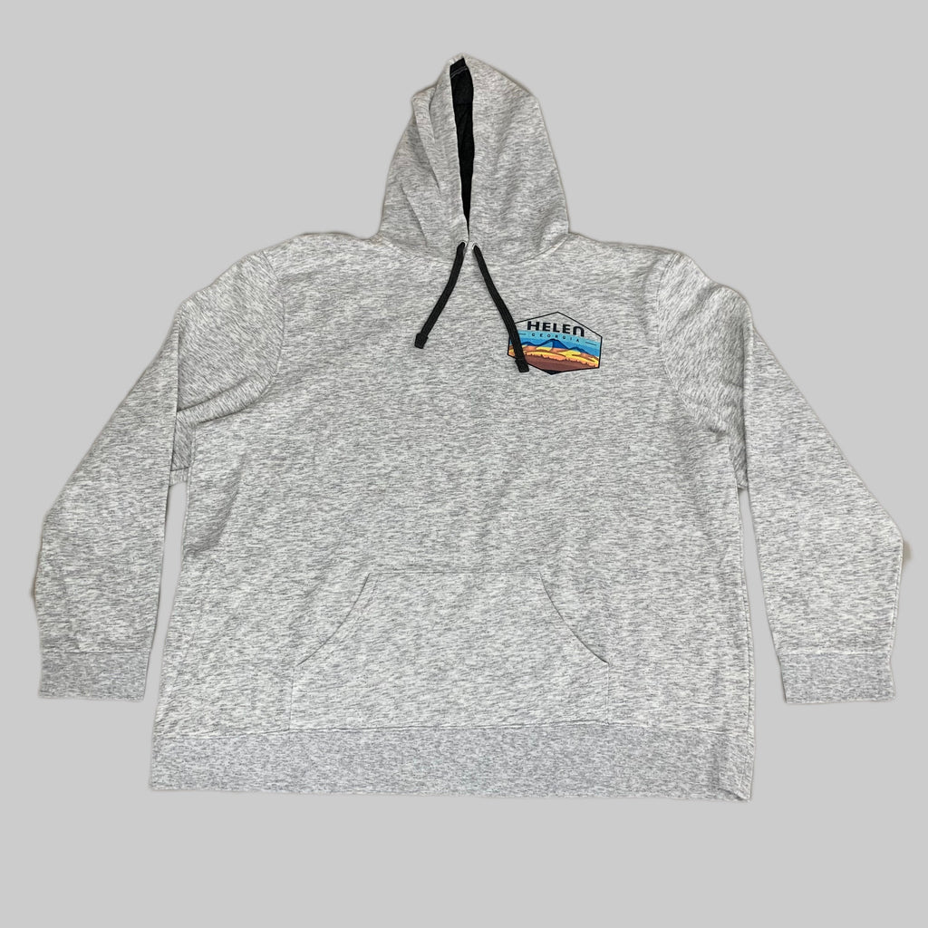LONEROCK Helen Georgia Tie Hoodie Sz 3XL White/Grey