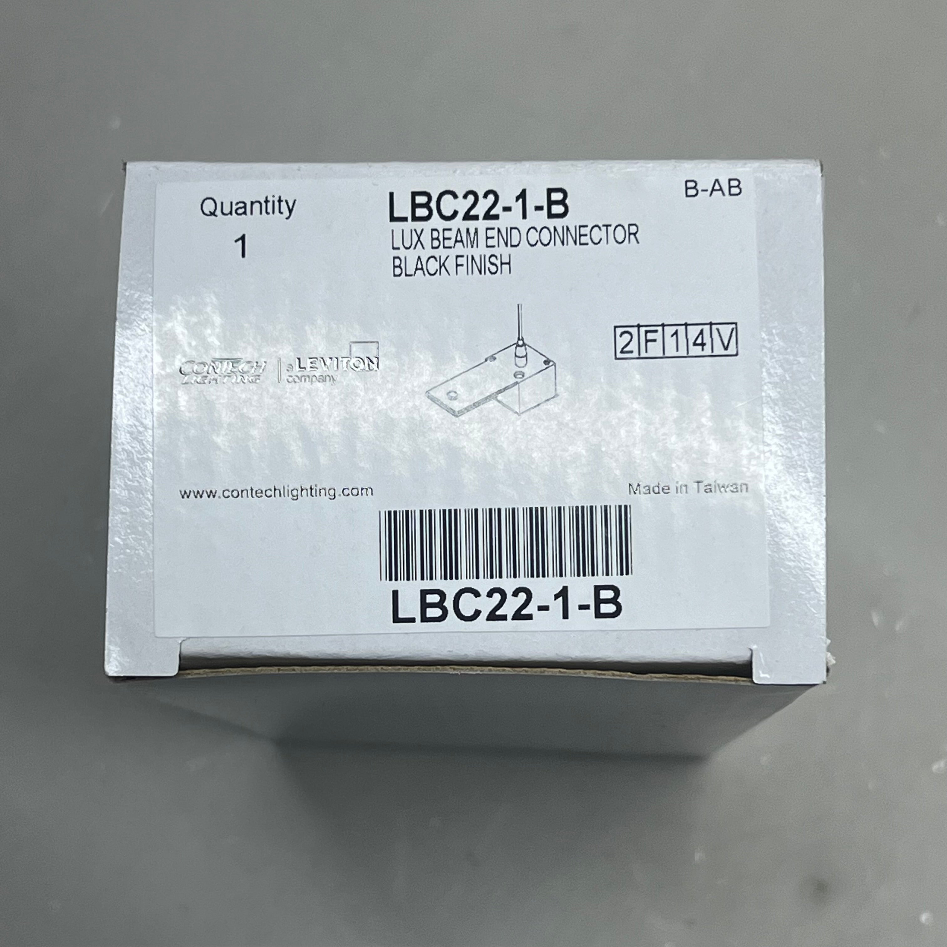 CONTECH (2 PACK) Leviton Lux Beam Connector Track System Black Finish LBC22-1-B