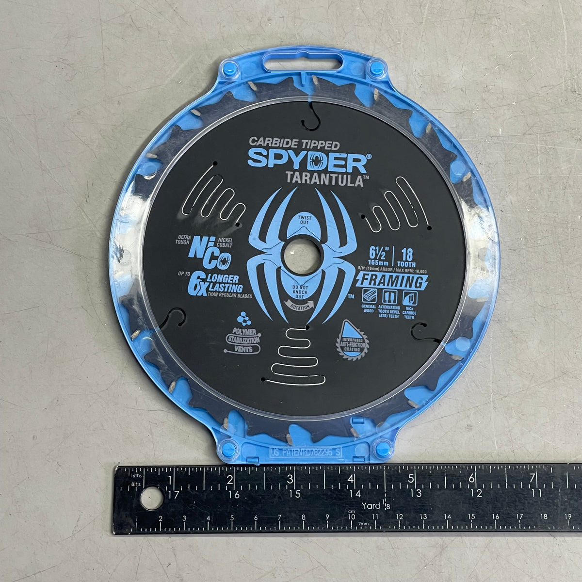 SPYDER Tarantula Framing Circular Saw Blade 18-Tooth, 6-1/2" Black 13030