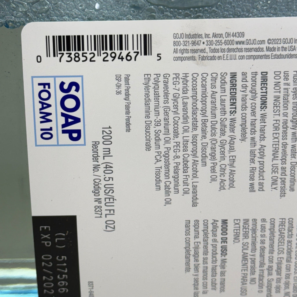 PURELL Foam Handwash Soap (2 Pack) 40.5 fl oz 8371-02 Light Blue BB 02/27