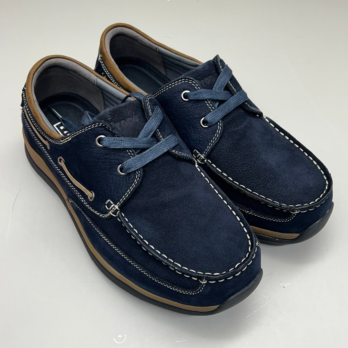 PROPET Pomeroy Boat Shoe Orthotic Friendly Men's Sz 9 XX (5E) Navy MCA082S