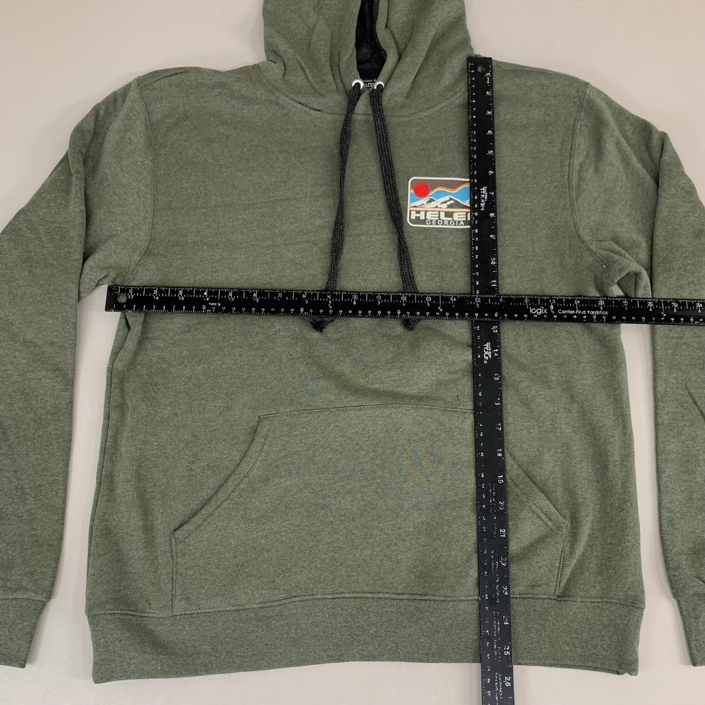 LONEROCK Helen Georgia Tie Hoodie Sz Medium Green