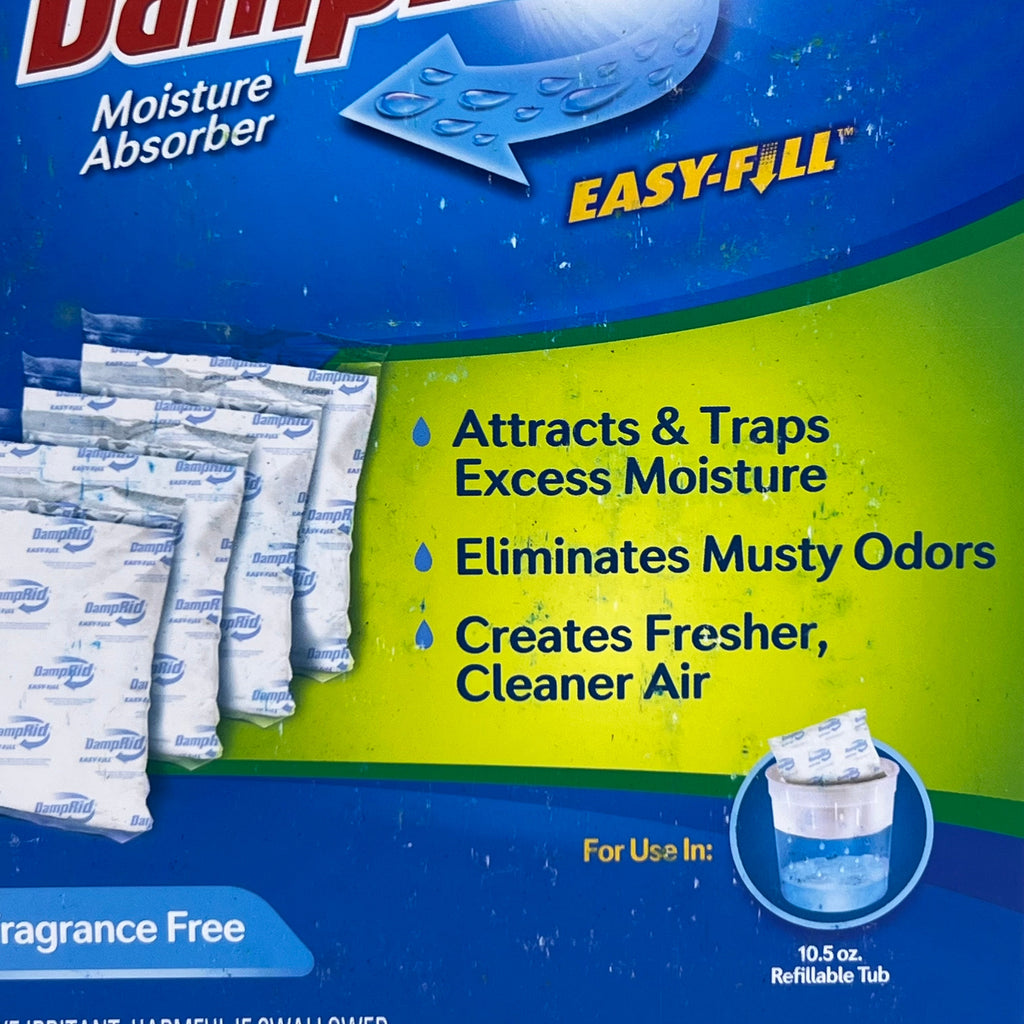 DAMPRID (2 PACK) 10.5 oz Fragrance Free Moisture Absorber Refill (4-Count)