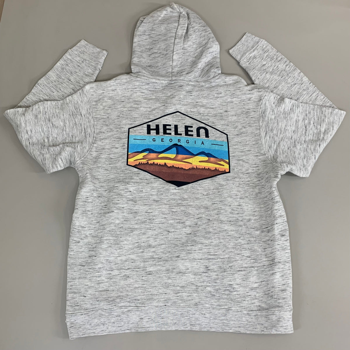 LONEROCK Helen Georgia Tie Hoodie Sz XL White/Grey