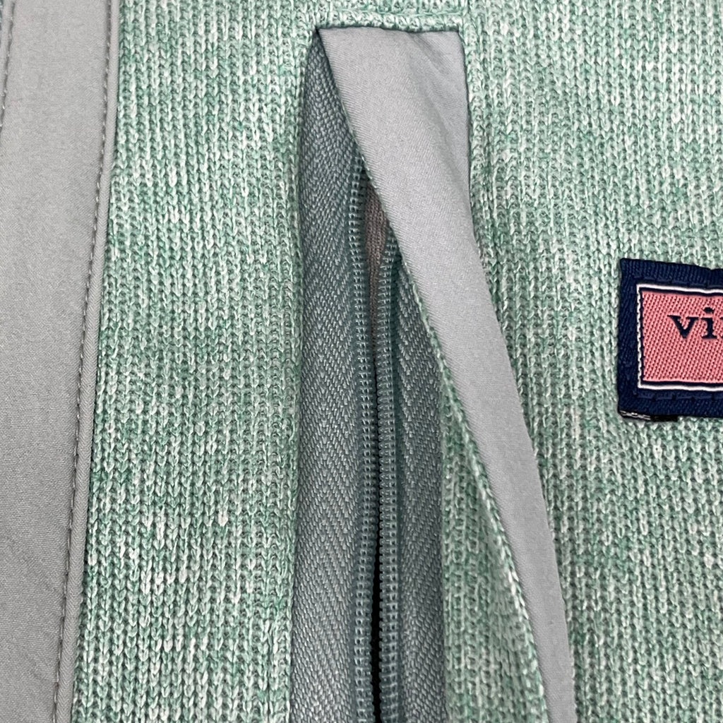 VINEYARD VINES Martha's Vineyard Men's Teal Green Half Zip Pullover Sz-M