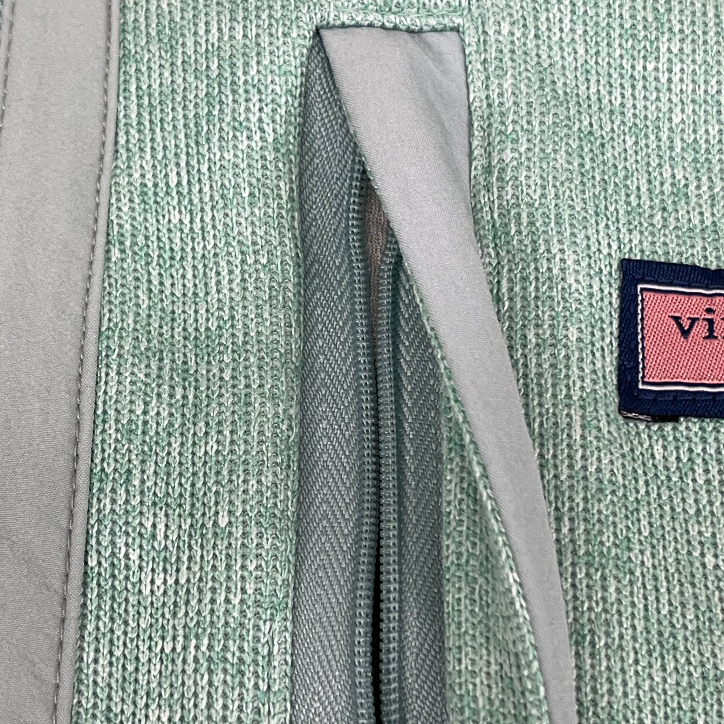 VINEYARD VINES Martha's Vineyard Men's Teal Green Half Zip Pullover Sz-M