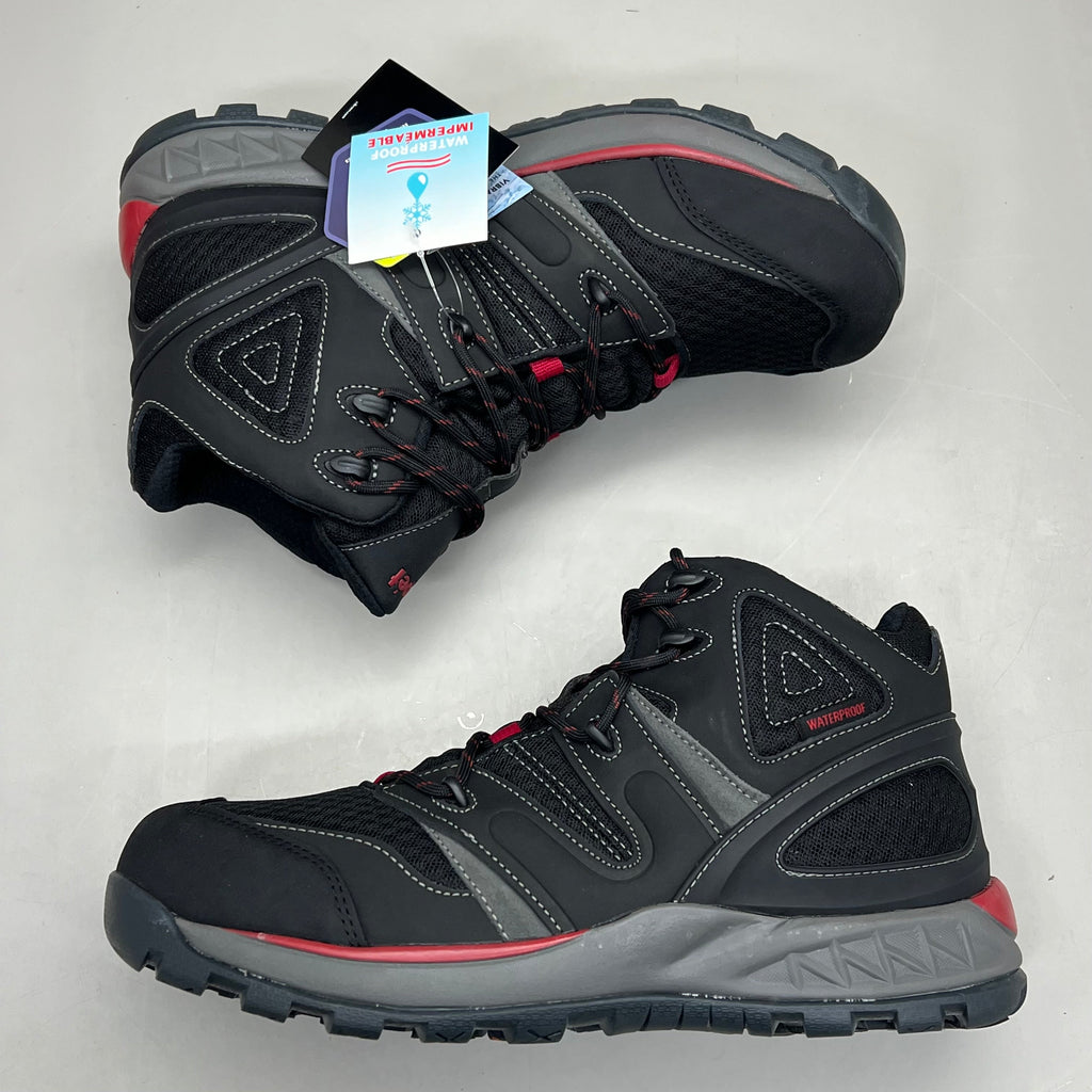 PROPET Veymont Grip Hiking Boot Waterproof Men's Sz 10 X(3E) Black/Red MOA022S