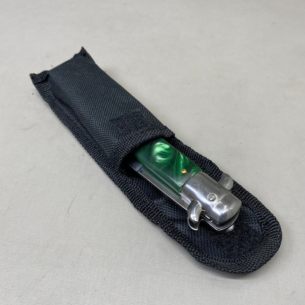 ZA@ ARMED FORCE TACTICAL Hand Crafted OTF Pocket Knife 3" Blade 7" Knife Green Marble ST-8GN