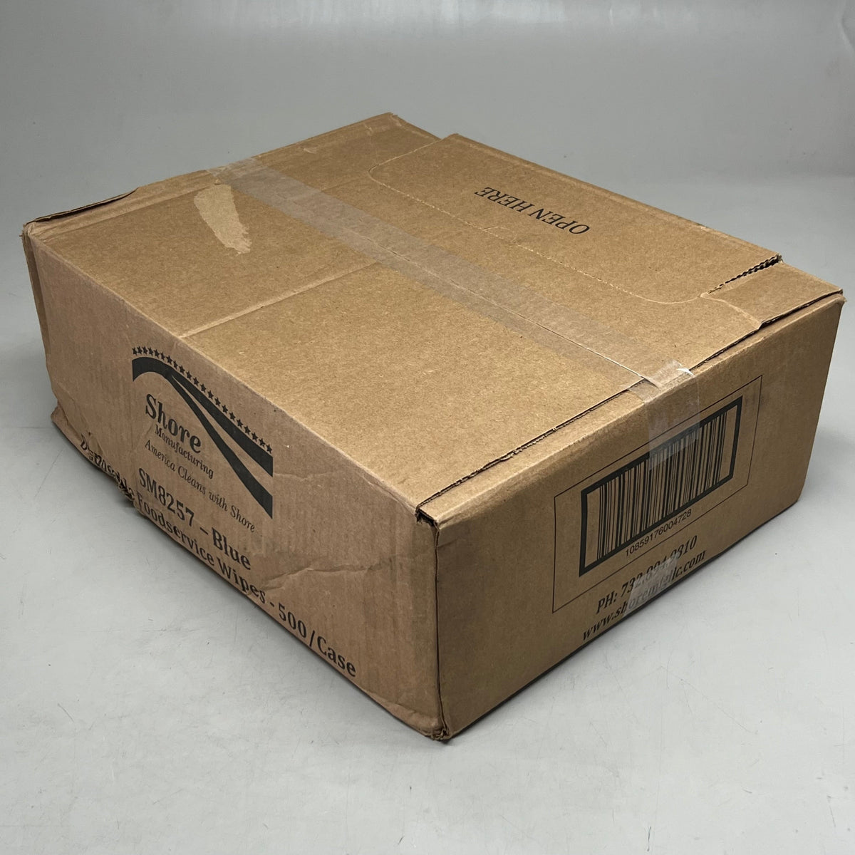 SHORE (500 Wipes) Disposable Foodservice Wipes Sz 7" x 7" Blue SM8257