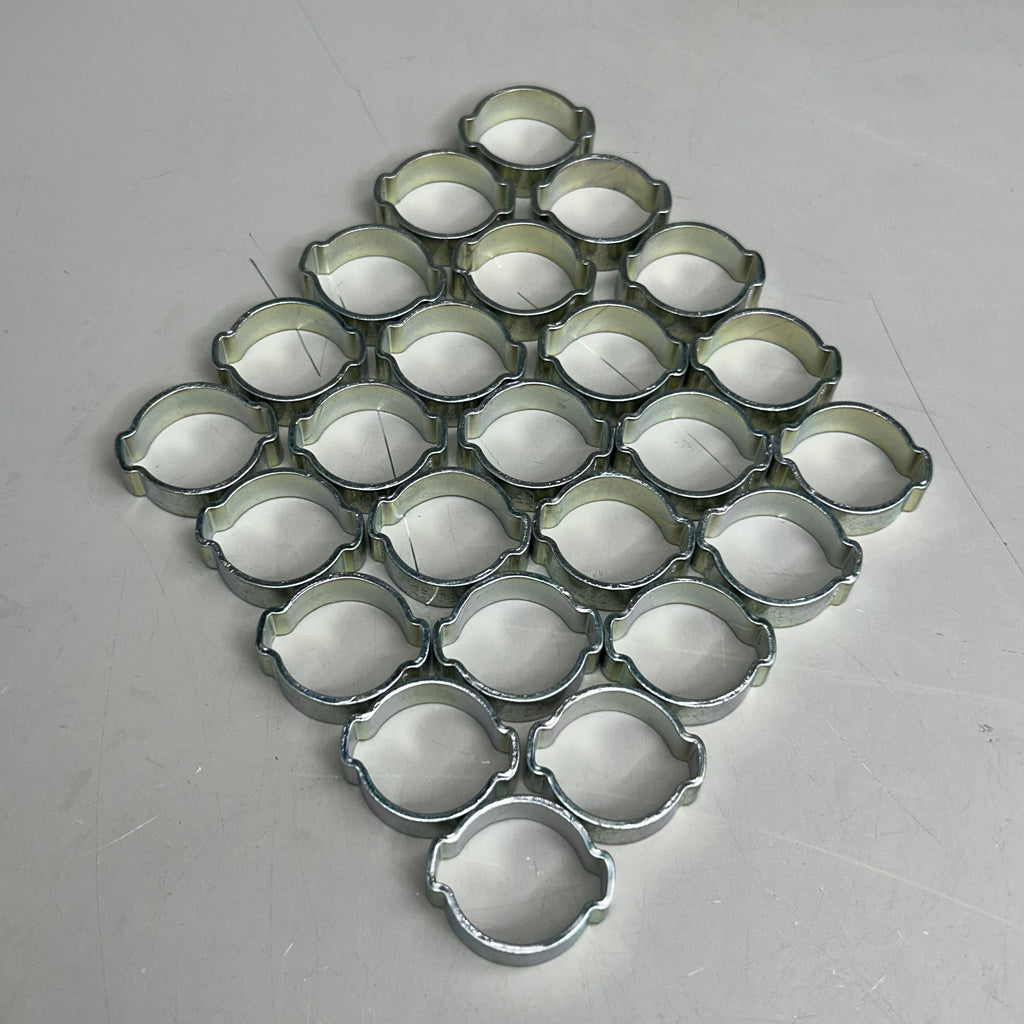 COILHOUSE PNEUMATICS  (25 Pack) Double Ear Clamp 7/8" Size, 0.78"-.905" Size Range Zinc-Plated Steel EC2023