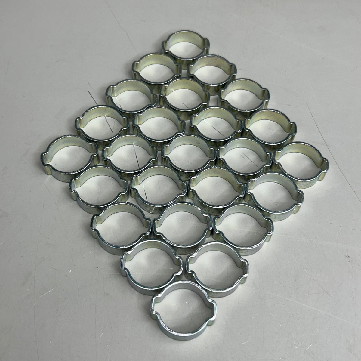 COILHOUSE PNEUMATICS  (25 Pack) Double Ear Clamp 7/8" Size, 0.78"-.905" Size Range Zinc-Plated Steel EC2023