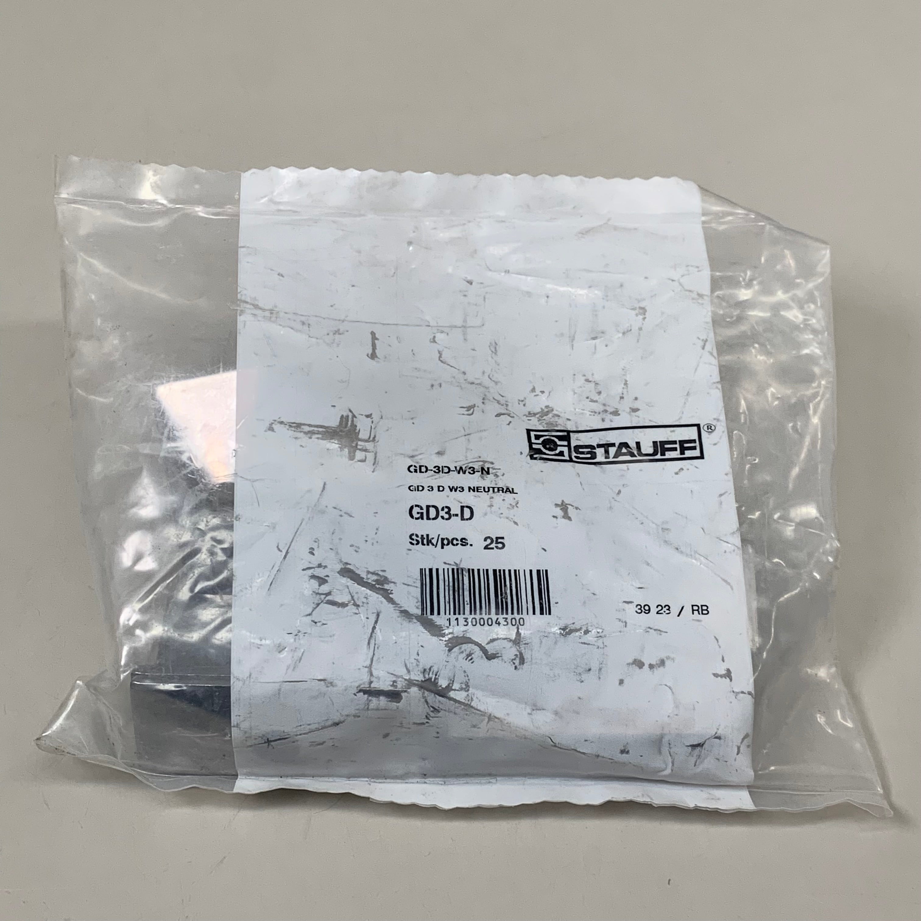 STAUFF (25 PACK) Cover Plate Twin Series 3D Carbon Steel Zinc/Nickel GD-3D-W3-N