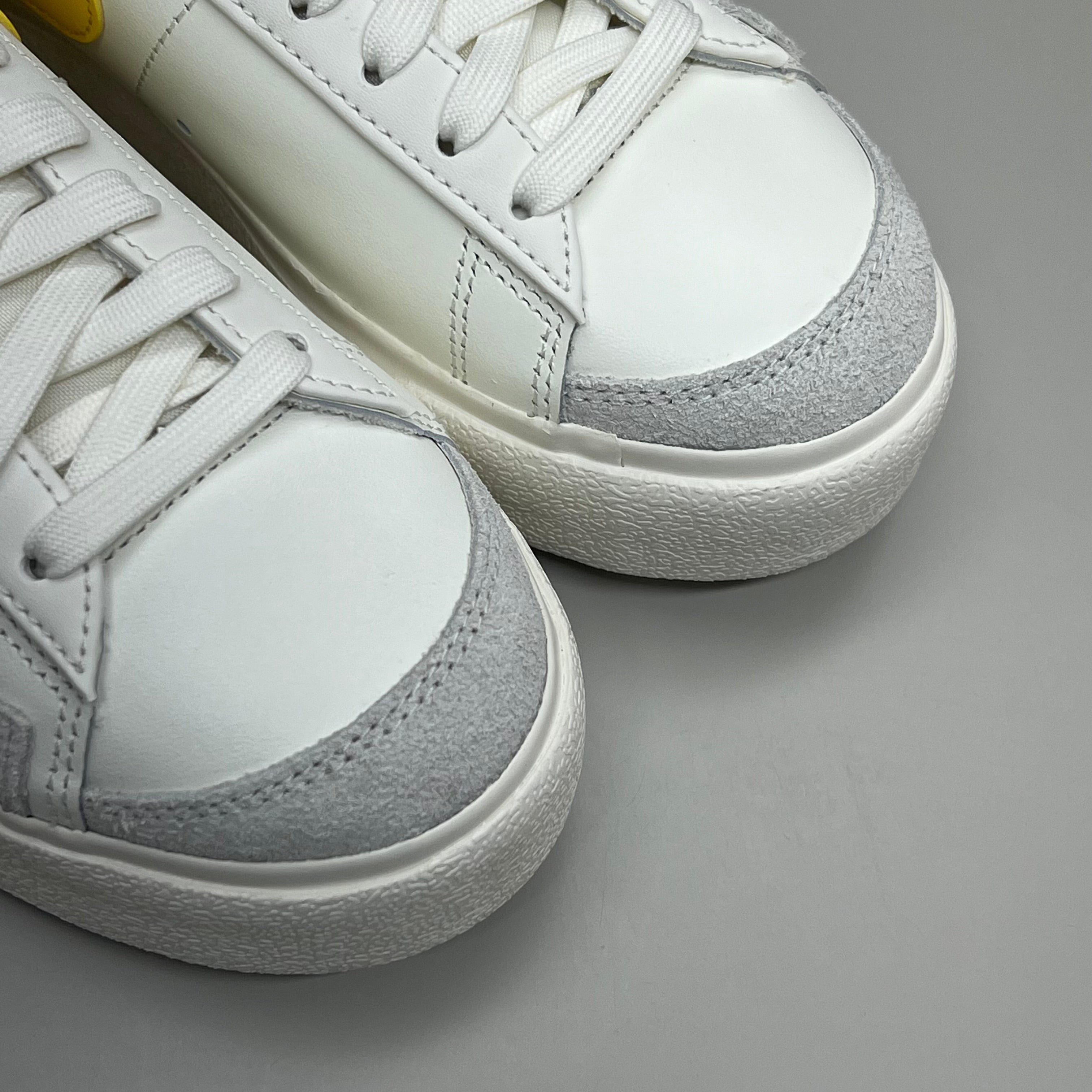 NIKE Shoes Blazer Low Cut Platform Sneaker Sz Women's 10.5 Men's 9 Yellow/Grey/White