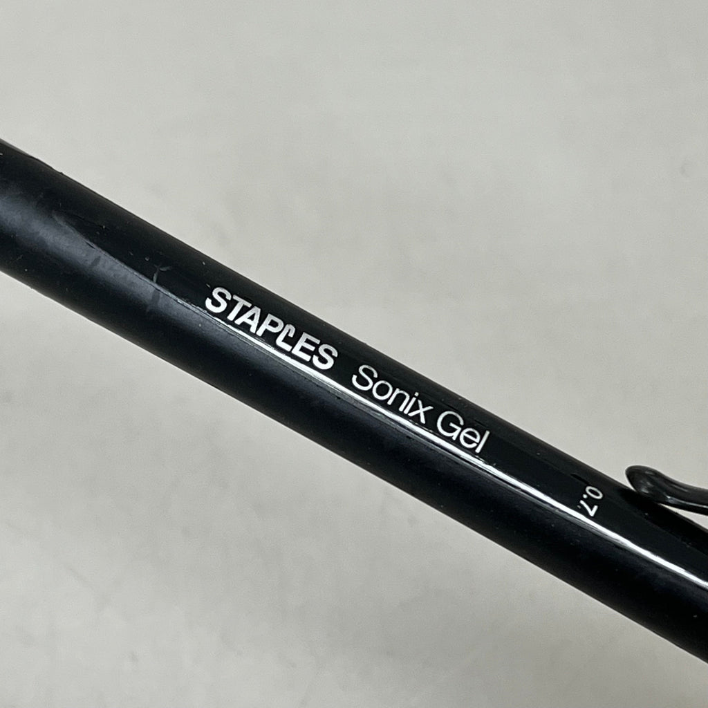 STAPLES (2 PACK, 12 EACH) Sonix Retractable Gel Pens Medium Point 0.7mm Black
