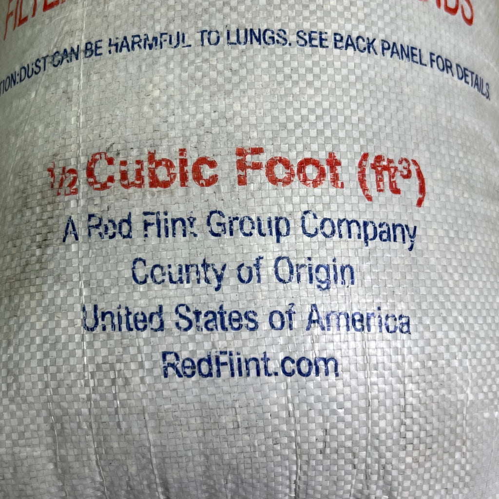 ZA@ RED FLINT Filter and Industrial Sand Sz 1/2 Cubic Foot ft3