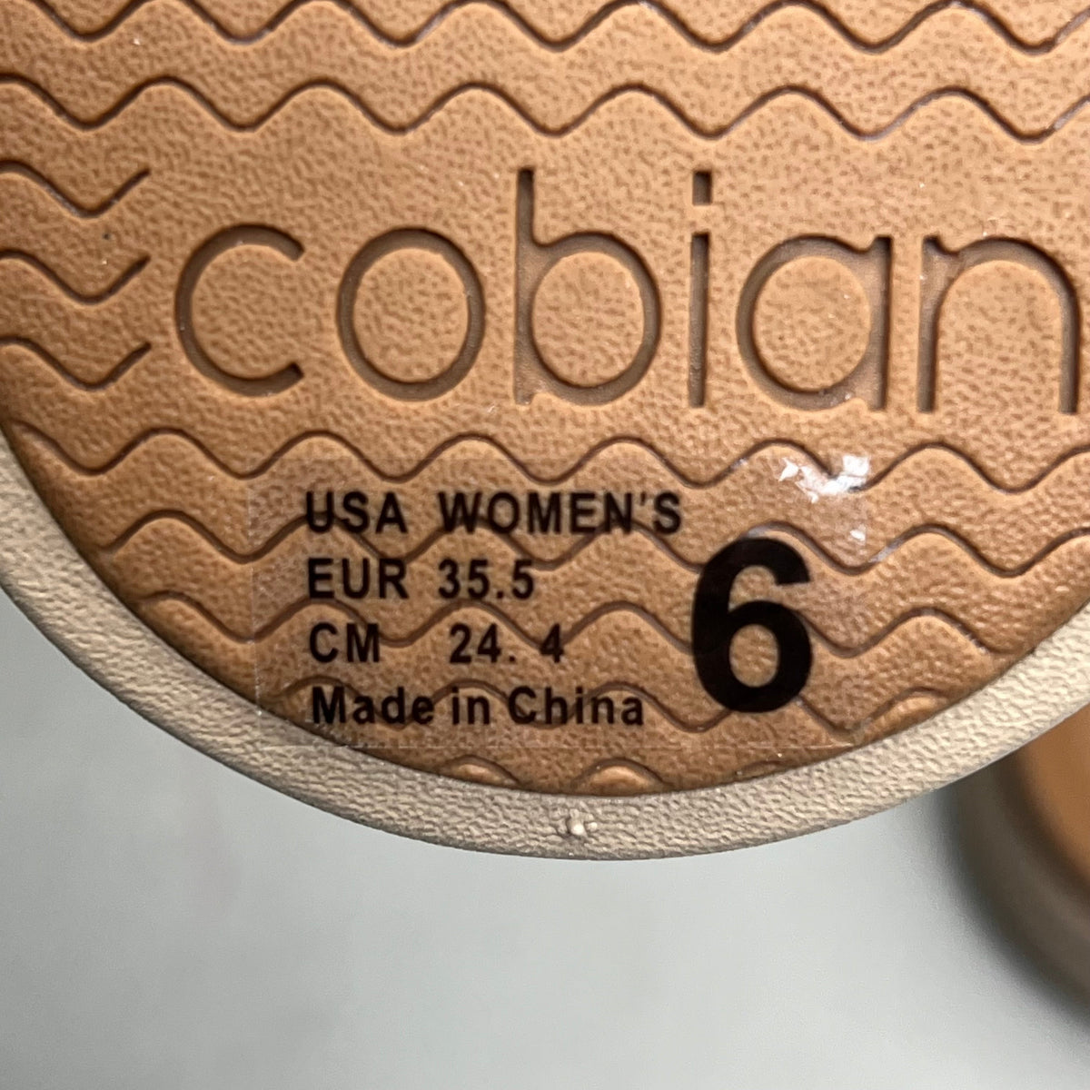 COBIAN Darby Synthetic Suede Strap Sandals Women's Sz 6, EU 35.5 Tan DAR24-230-6
