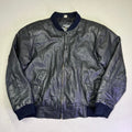 NEW ORDEDR Authentic Leather Jacket Full Zip Men's Sz L Black (Pre-Owned)