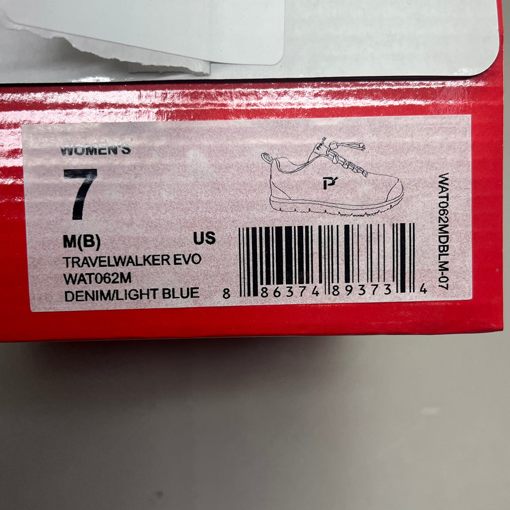 PROPET Travel Walker Evo Shoe Women's Sz 7 Width M(B) Denim/Light Blue WAT062M