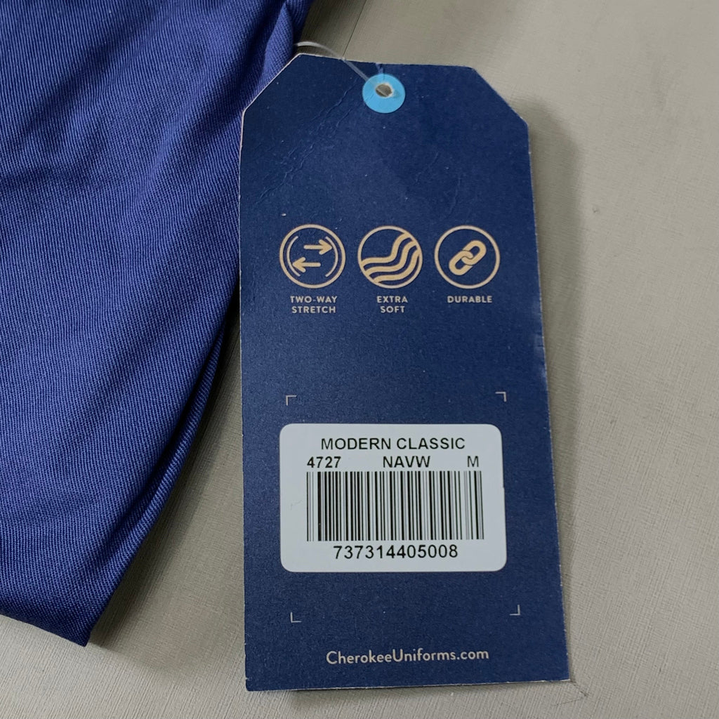 CHEROKEE Modern Classic Scrubs Top Core Stretch Women's SZ M Navy 4727