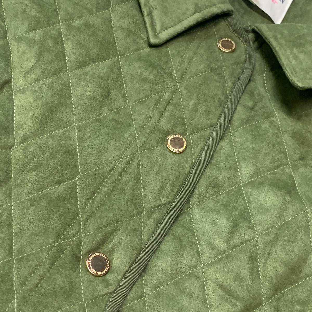 BRIDGE HAMPTON ISSAC MIZRAHI LIVE! Faux Suede Coat Full Snap Up Basil Size 5X