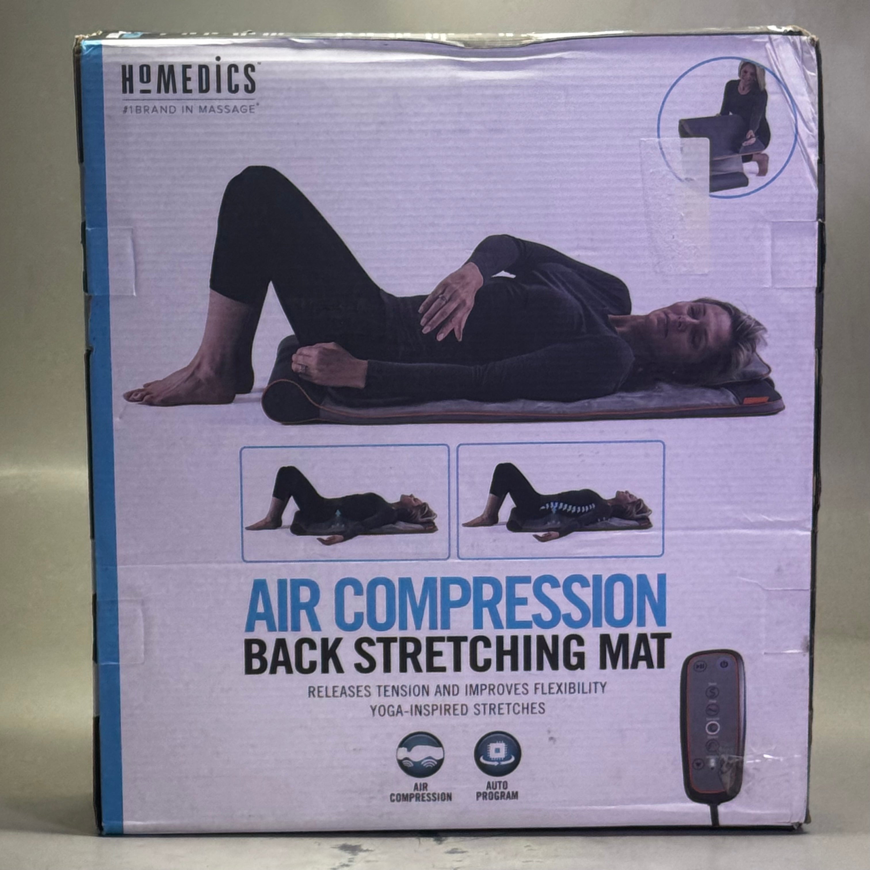 HOMEDICS Air Compression Back Stretching Mat 41"L x 20"W Grey BM-AC105 (New Other, Distressed Box)