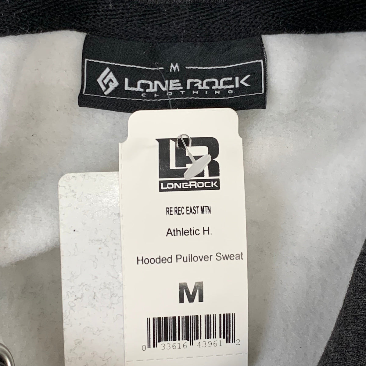LONEROCK Helen Georgia Tie Hoodie Sz Medium White/Grey