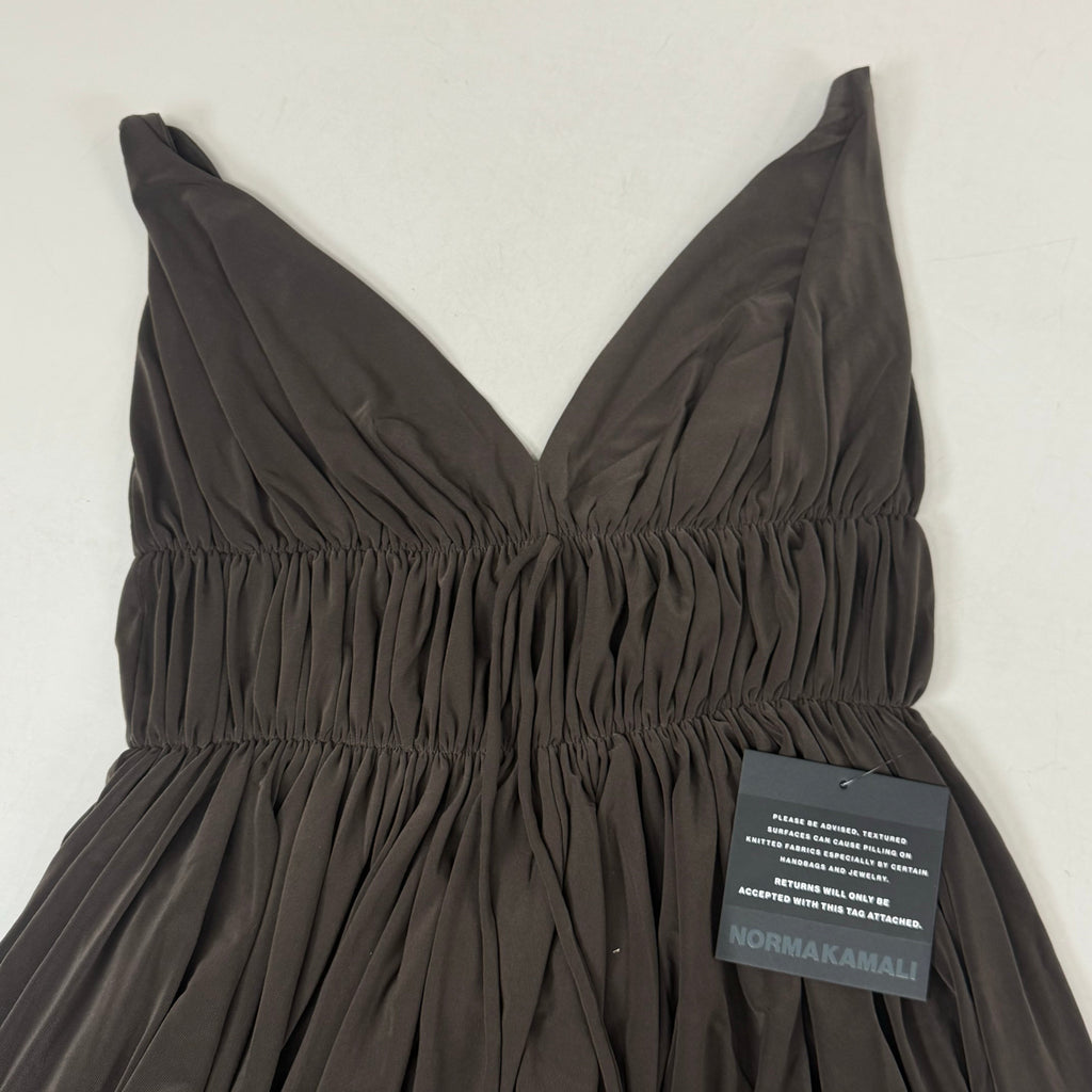 NORMA KAMALI Goddess Dress Unlined Women's Sz M/38 Chocolate KK3233PL292028