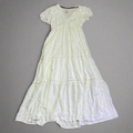 KNOX ROSE Lightweight Short Sleeve Maxi Dress  Women's Sz L White (Pre-Owned)