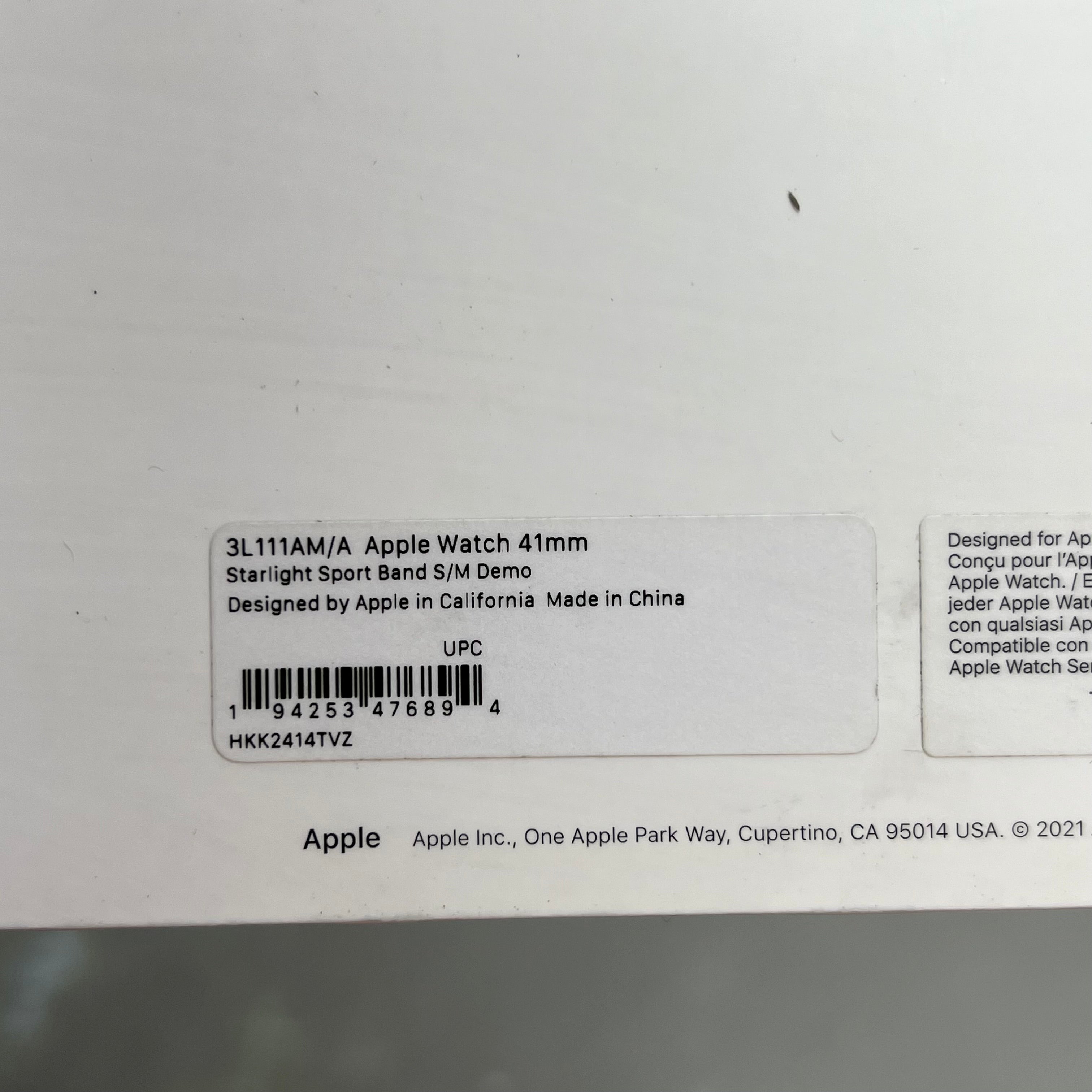 APPLE Watch Starlight Sport Band Soft & Durable S/M 41mm Tan 3L111AM/A (Return)