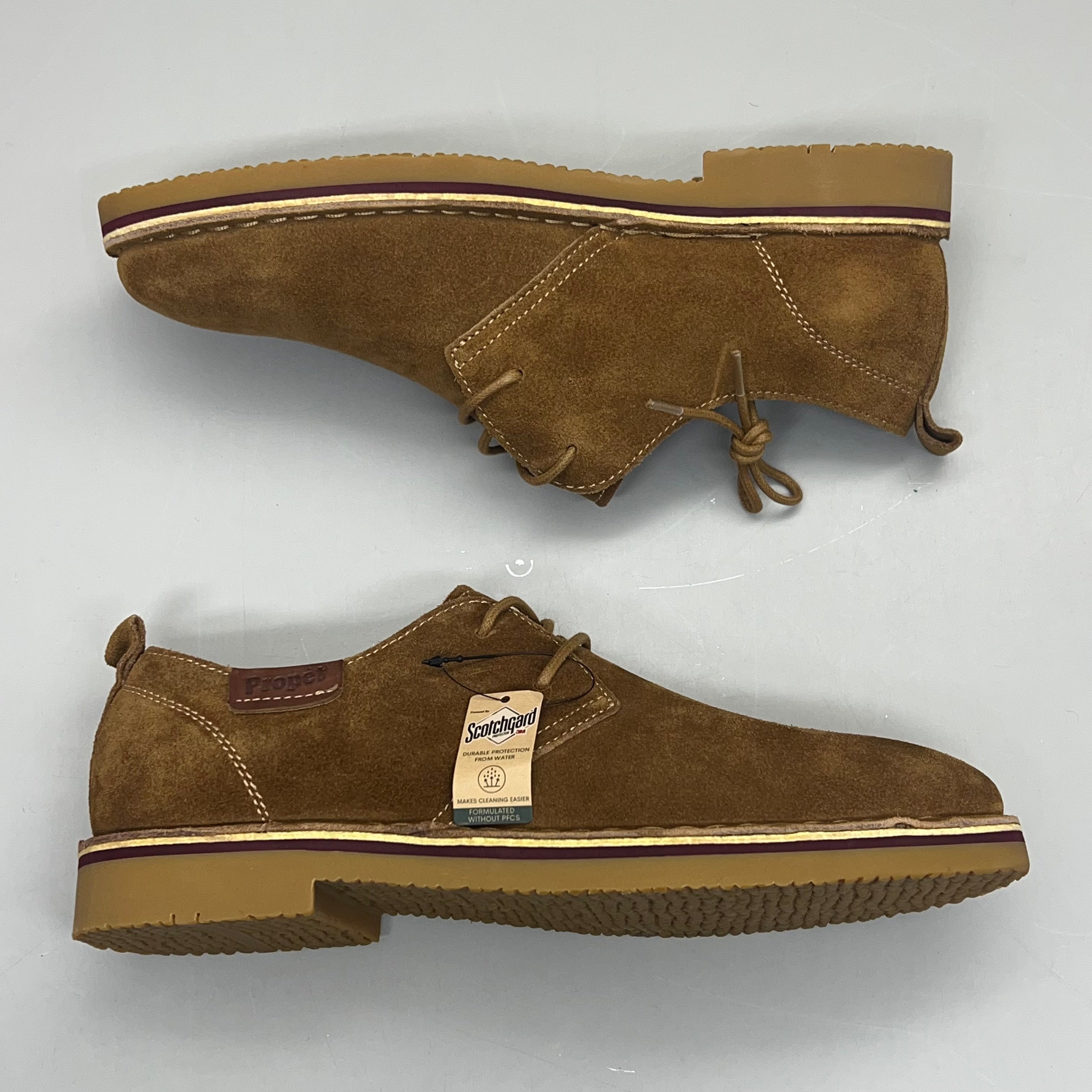 PROPET Finn Suede Oxford Scotchgard Treatment Men's Sz 9.5 M(D) Tan MCX022S