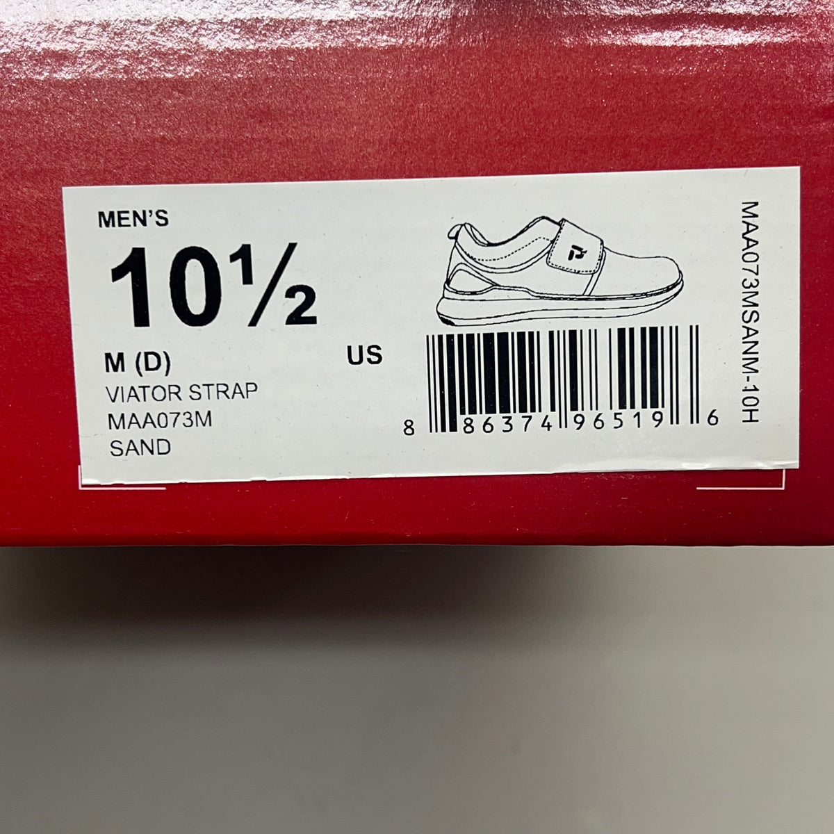 PROPET Viator Strap Sneaker Flex Orthotic Friendly Men's Sz 10.5 M(D) Sand MAA073M
