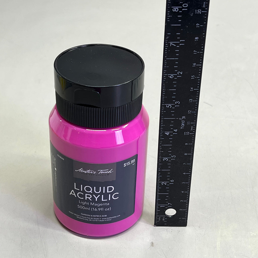 MASTERS TOUCH (2 PACK) Liquid Acrylic Artist Paint 16.9 oz Light Magenta 1819044
