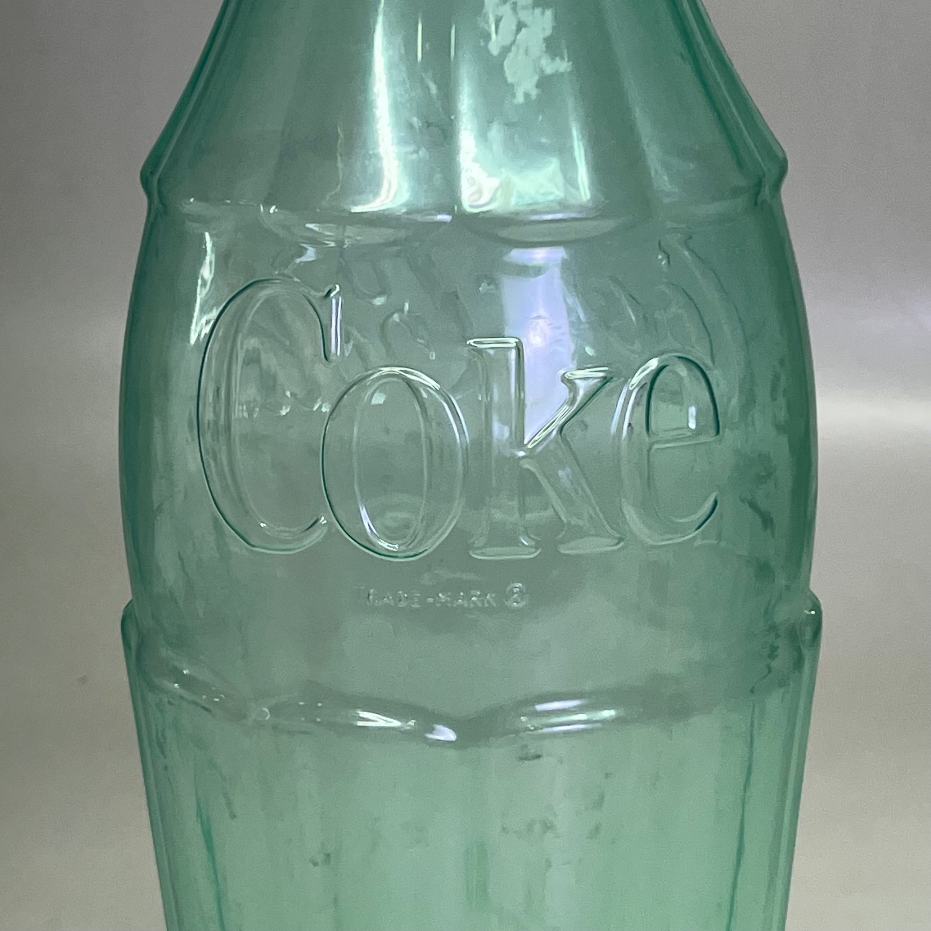 ZA@ COCA-COLA (2 PACK) Plastic Coke Bottle Bank 22"H Green & Red (AS-IS) D