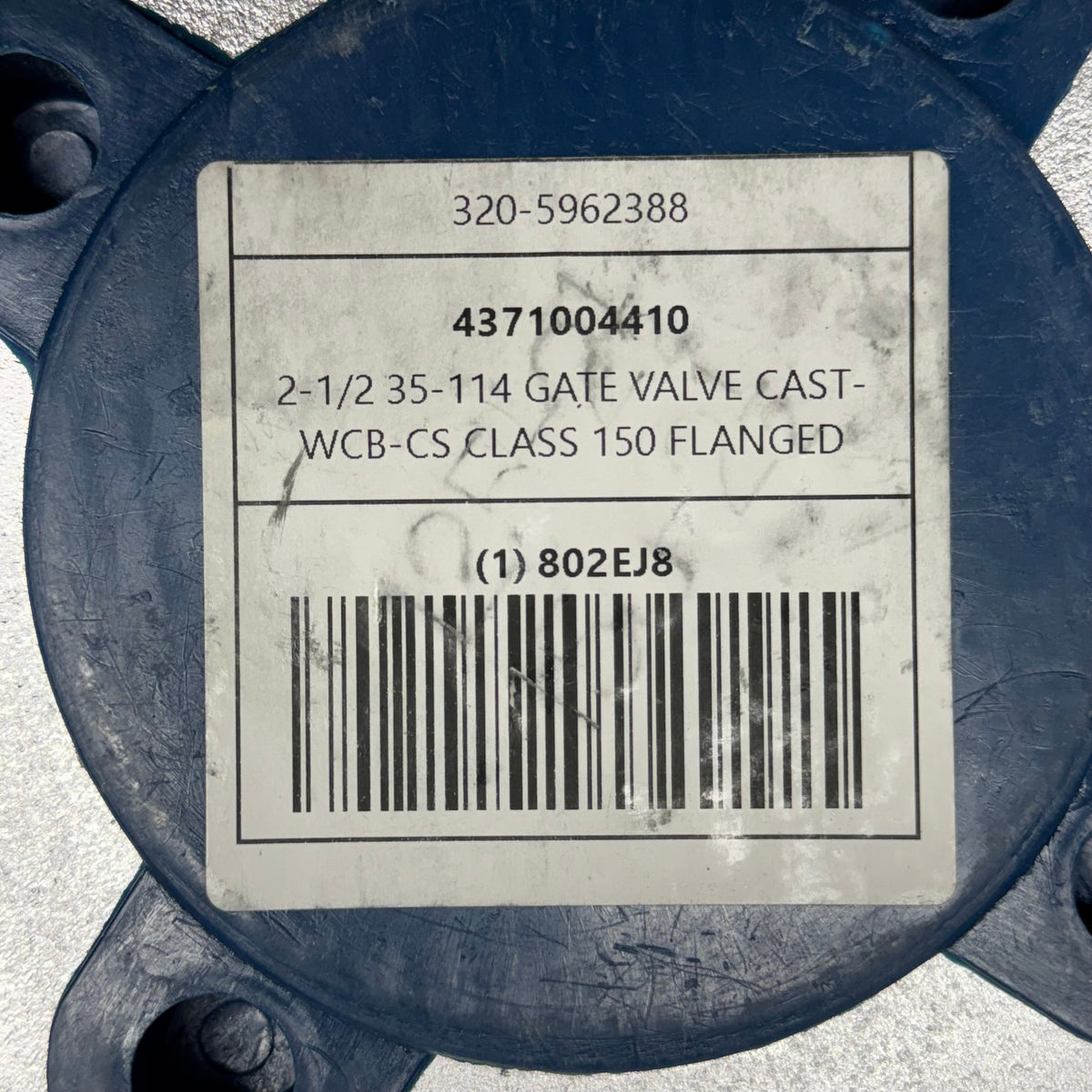 GRAINGER 2-1/2 Gate Valves #150, Grey 4371004410 (Distressed Box)