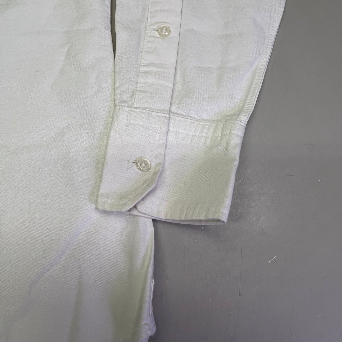 THOM BROWNE 4-Bar Stripe Curved Hem Button Up Shirt Mens Sz 2 White (Pre-Owned)