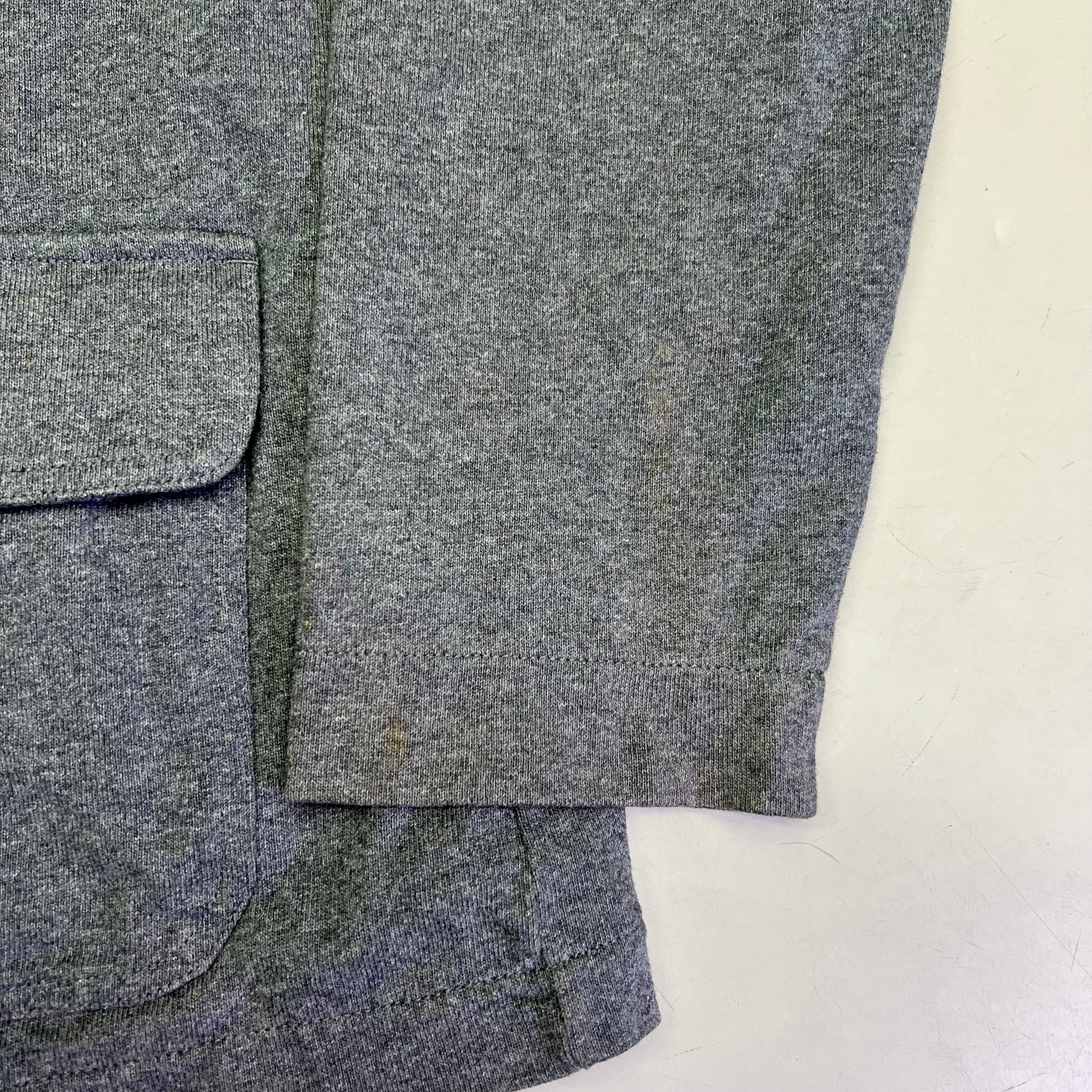 LANDS END CANVAS Jacket 100% Cotton Diamond Stitch Shoulder Men's Sz XL Grey